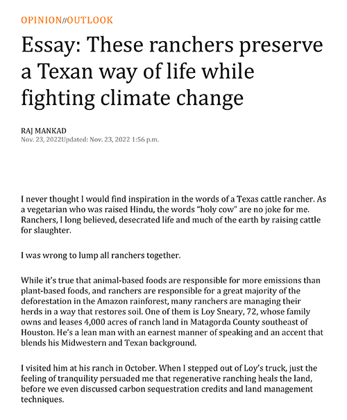 Ranchers fight climate change