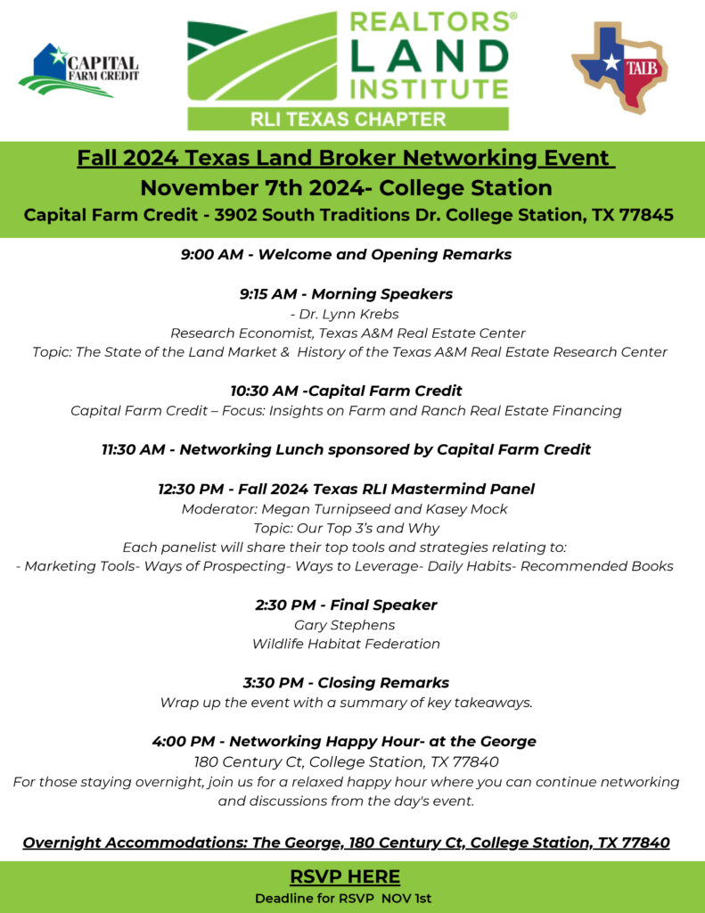 Texas Land Broker Networking event